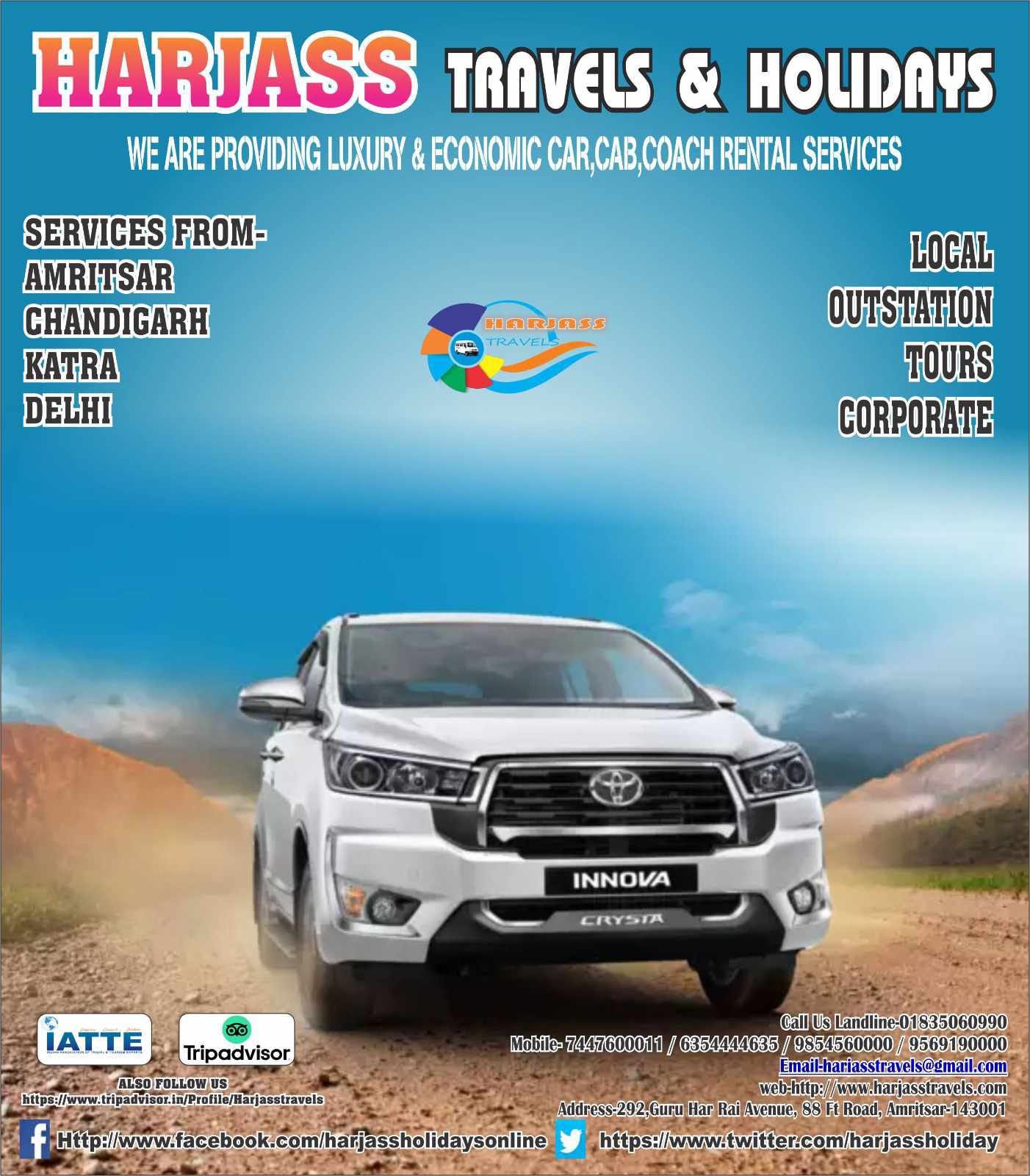 Harjass Travels: Your Trusted Taxi Service in North India